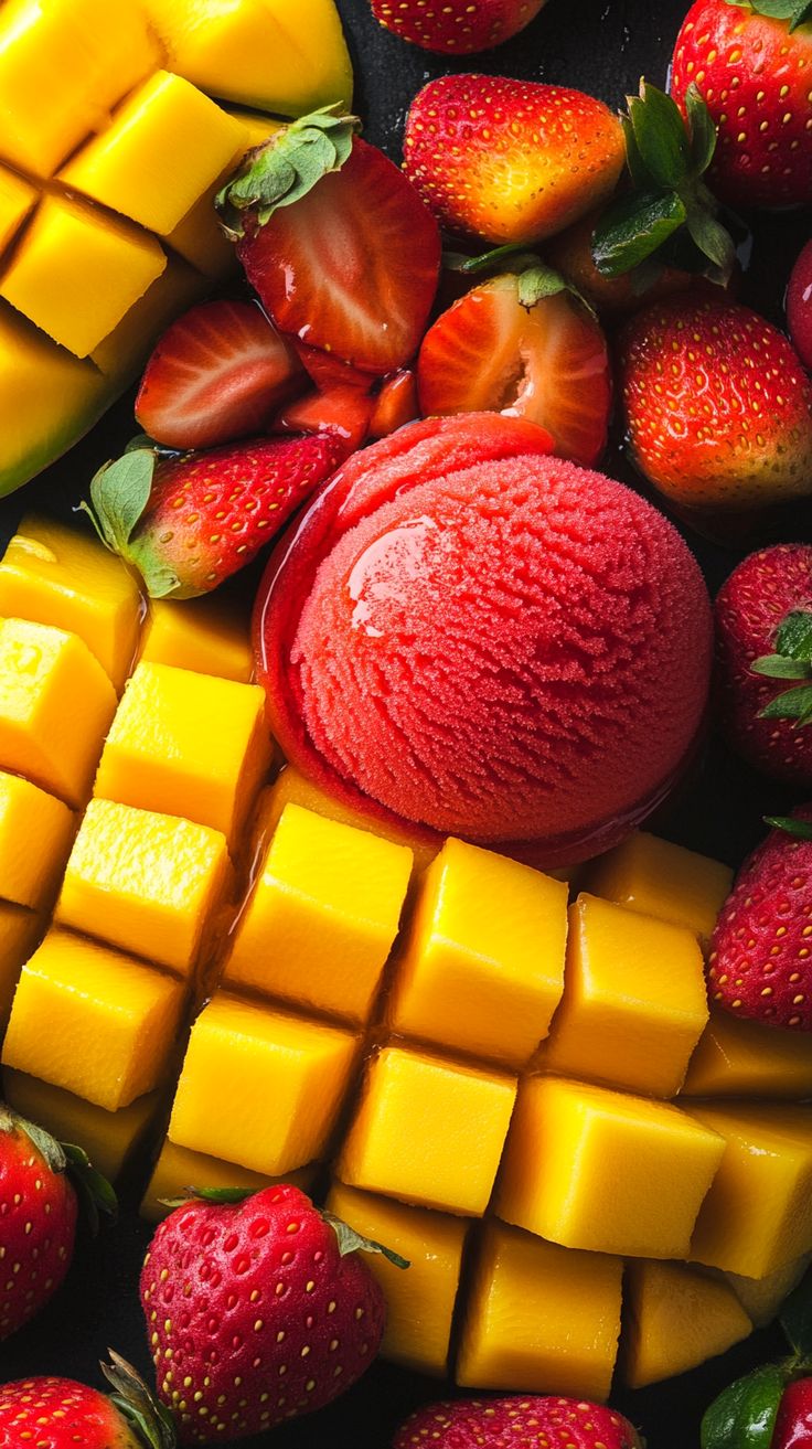 This No Dairy, No Sugar Fruit Sorbet is the…